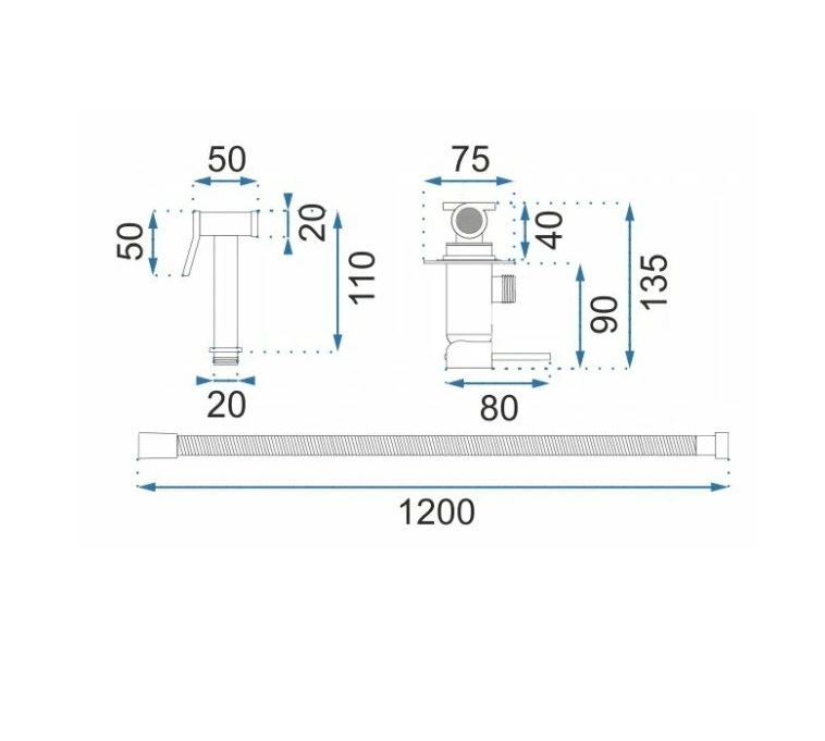 Гигиенический душ REA LUNGO матовая медь