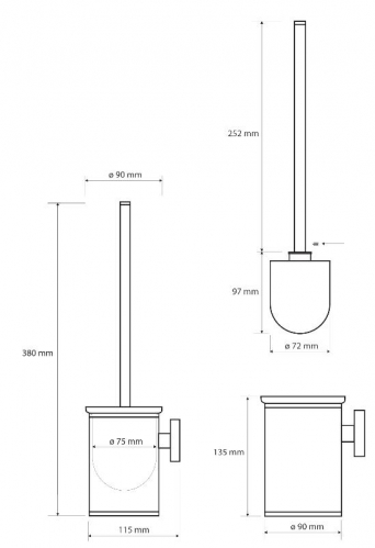 ёршик Bemeta NEO нержавеющая сталь