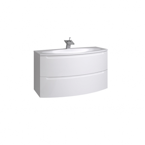 ТУМБА С УМЫВАЛЬНИКОМ Belux БАРИ, БЕЛЫЙ ГЛЯНЦЕВЫЙ