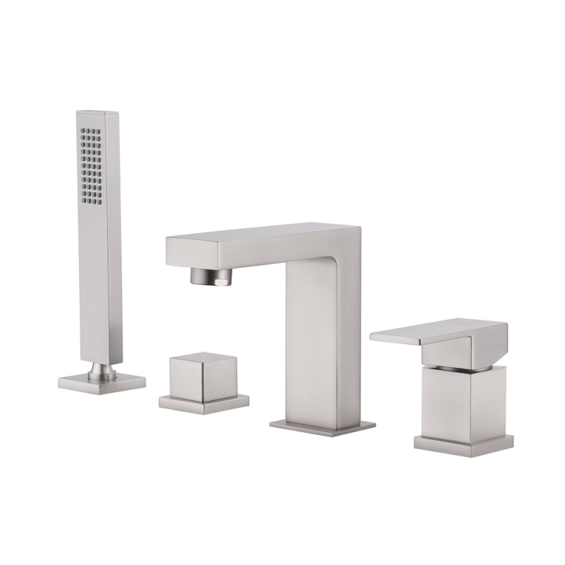 Смеситель ABBER Daheim  на борт ванны, нержавеющая сталь