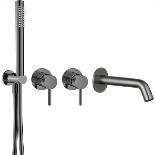 Смеситель для ванны AQUAme Siena скрытого монтажа, графит