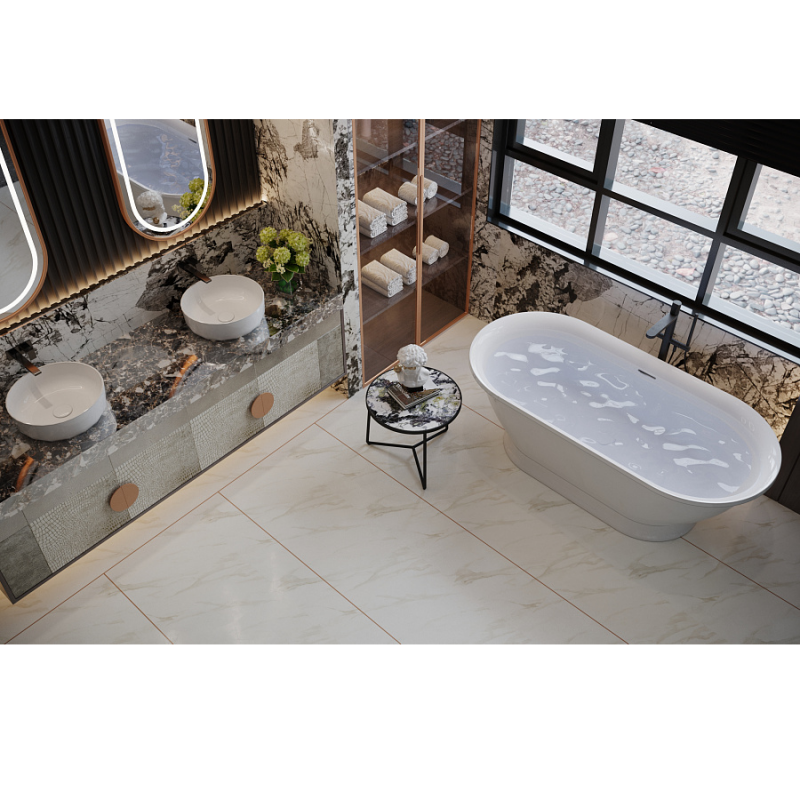 Ванна из литого мрамора Белюкс Анжело Ан-1650 164,4x79,9