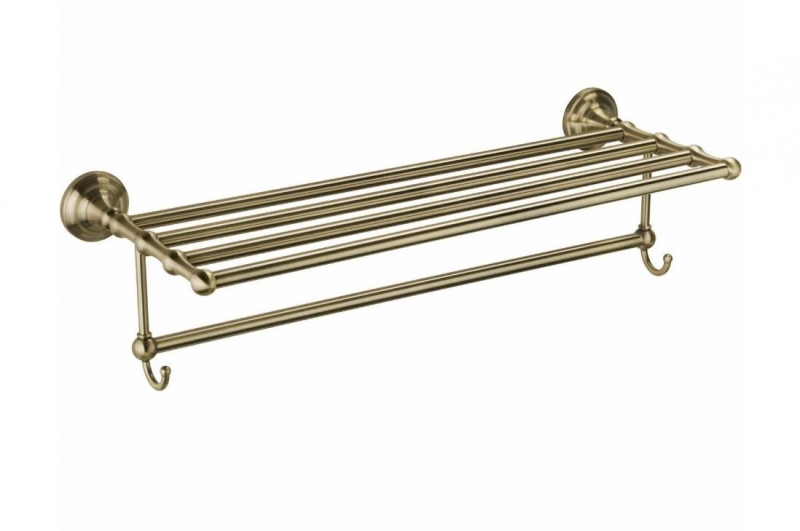 Полка для полотенец с крючками Fixsen Retro