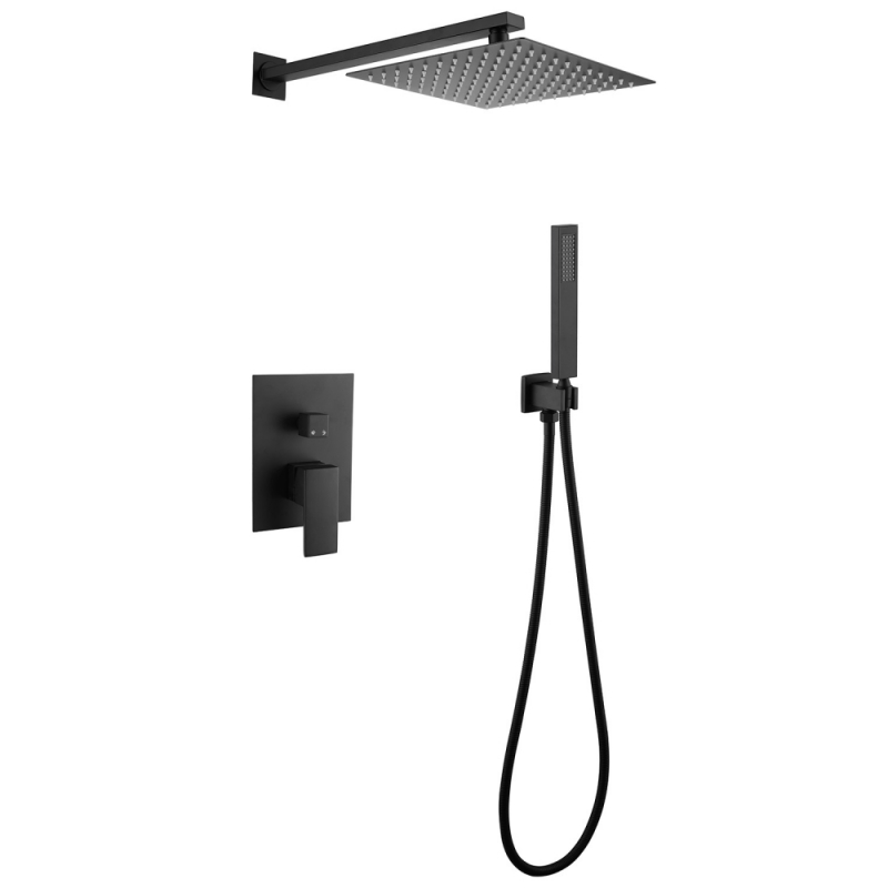 Душевая система ABBER Daheim  черная матовая 
