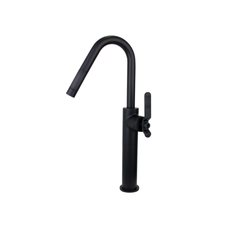 Смеситель для раковины Bronze de Lux высокий 1760's черный матовый