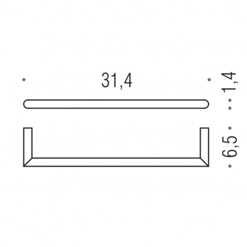 Colombo Mini Полотенцедержатель 31cм, цвет чёрный матовый
