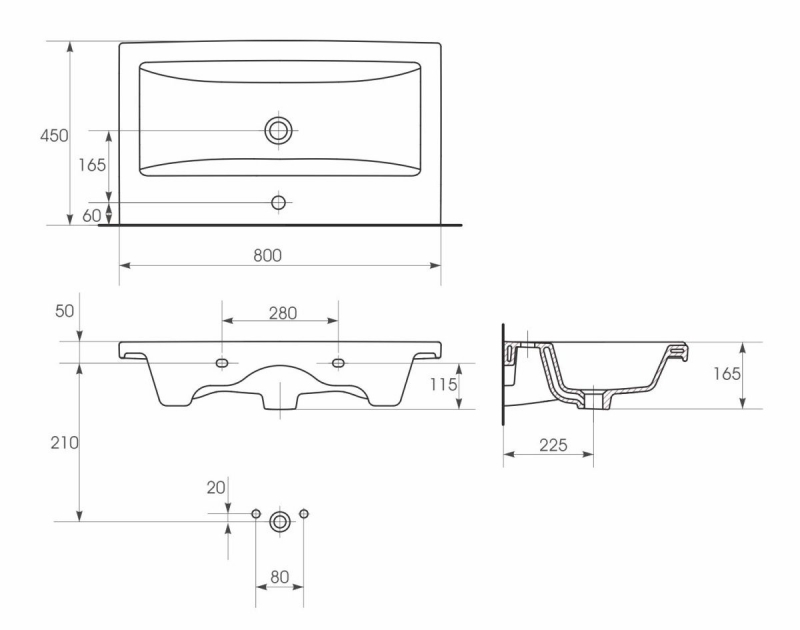 Умывальник Cersanit Como 