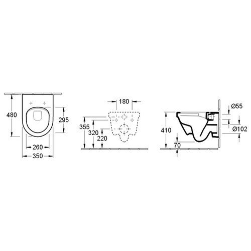 Подвесной унитаз укороченный Villeroy&Boch Architectura PLUS с крышкой микролифт
