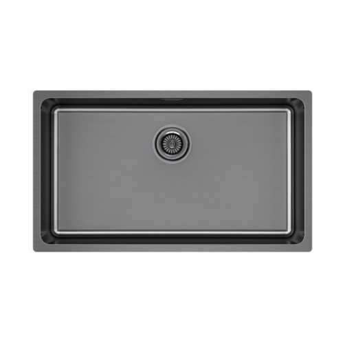 КУХОННАЯ МОЙКА PAULMARK YUNI 76 UNI (ЧЕРНЫЙ/ВОРОНЕНАЯ СТАЛЬ)