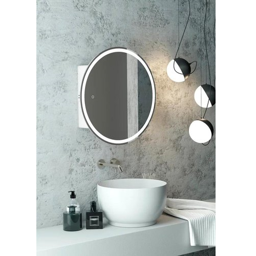 Шкаф с зеркалом Континент Torneo LED с подсветкой и сенсорным управлением белый