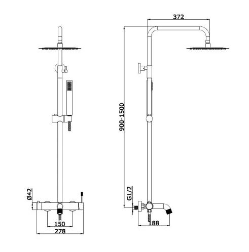 Душевая система Vieir V40-OMODEO 