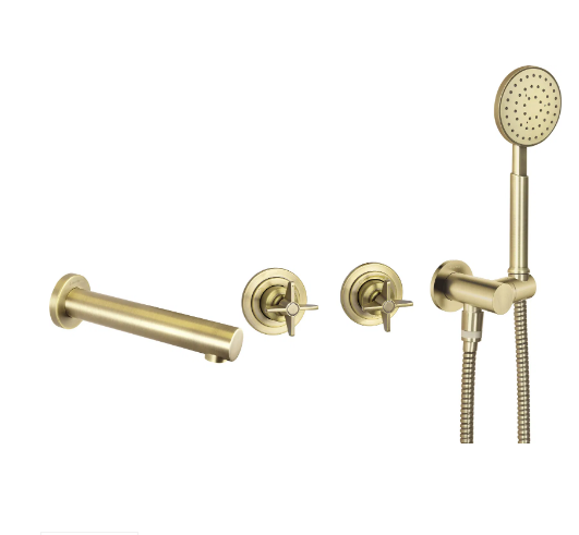 Смеситель скрытого монтажа Deante Temisto с изливом для ванны, бронза