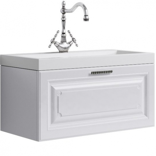 "Империя" Тумба с умывальником Infinity 800 подвесная, цвет белый