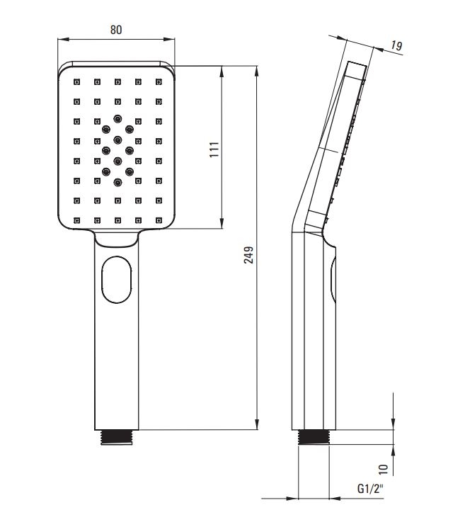 Deante Alpinia Душевой гарнитур с 3-функциональной лейкой, хром