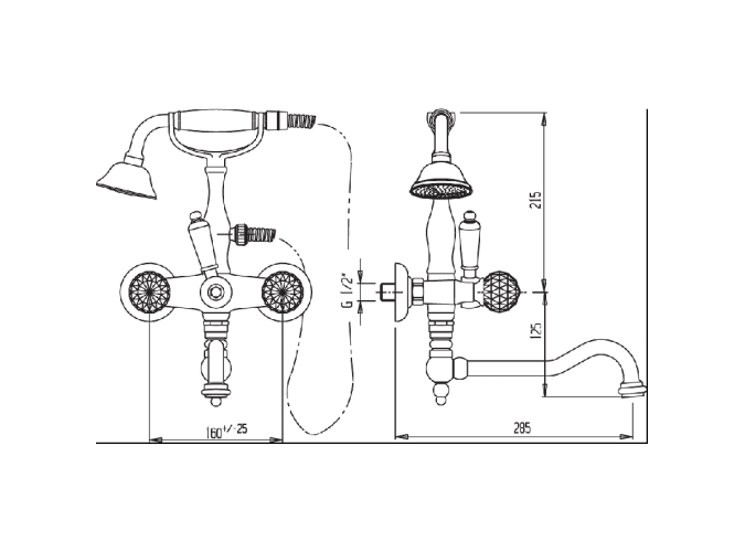 Смеситель на борт ванны Cezares ATLANTIS PBV2