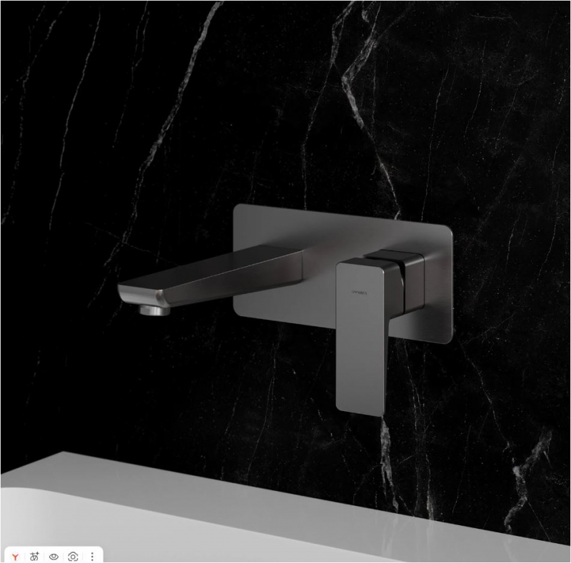 Смеситель для умывальника скрытого монтажа Omnires Parma нержавеющая сталь