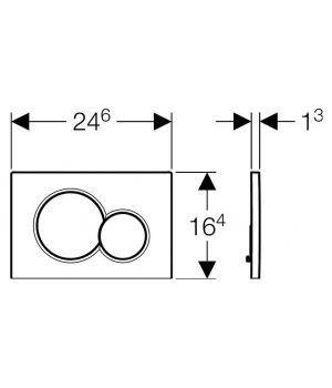 Кнопка смыва Geberit Sigma 01  