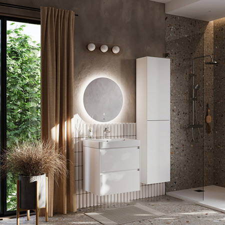 Тумба с раковиной Roca Ona 600, 2 ящика, белый матовый