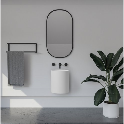 Умывальник подвесной ABBER Stein 42*42 белый матовый