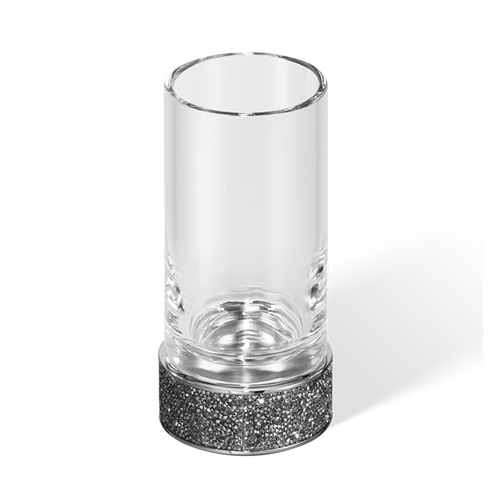 Decor Walther Rocks SMG Стакан настольный, прозрачное стекло, с кристаллами Swarovski, цвет: хром