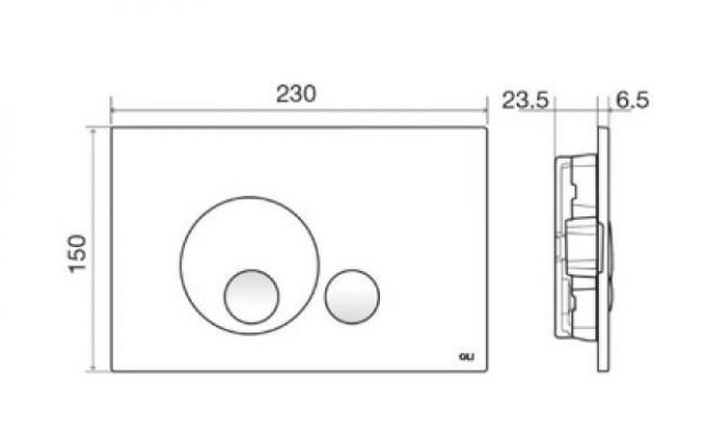Кнопка смыва механическая OLI Globe пластик