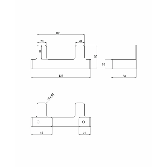 Крючок двойной Deante MOKKO NERO, черный