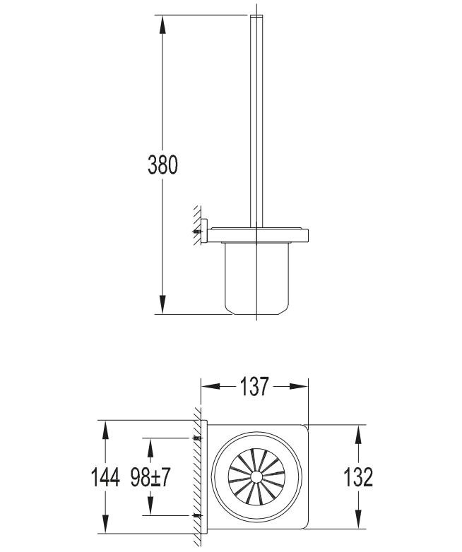 Omnires Darling Ершик для унитаза, золотой