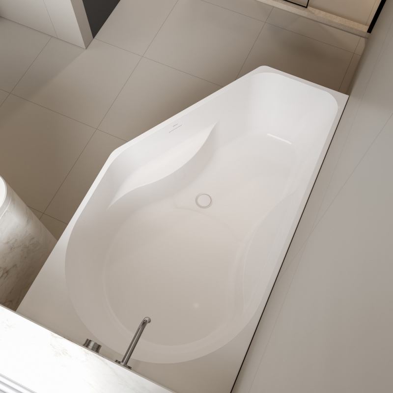 Акриловая ванна ABBER  белая 160*90