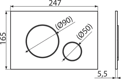 AlcaPlast Кнопка управления (золотая)
