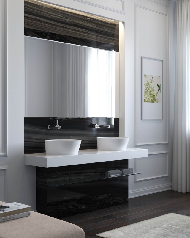 Раковина каменная Holbi Almatea, 43*43*15 из Solid Surface