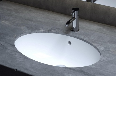 Раковина врезная Salini Callista 109, 56,5 x 39,4 см, из материала Sapirit, глянцевая белая