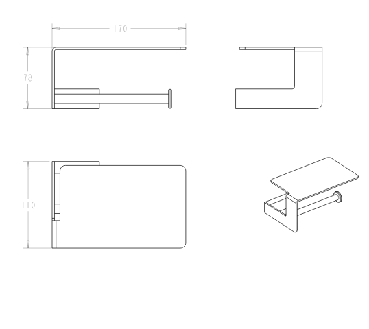 Boheme Держатель для т/бумаги MattWhite серия Q белый матовый