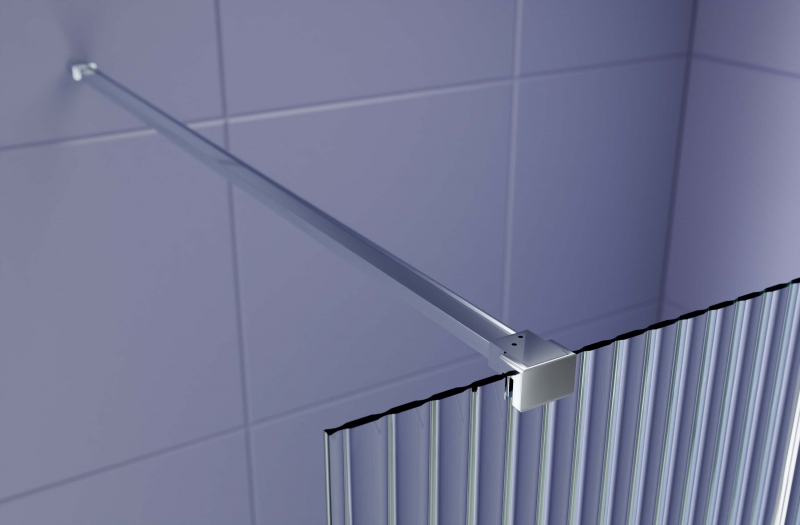 Душевая перегородка Walk In 120см с держателем  Aquatek  стекло рифленое, закаленное