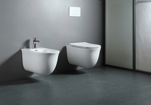 Унитаз подвесной безободковый Aquatek КЛАССИК, смыв торнадо 490*365*340 с легкосъемным сиденьем Soft Close