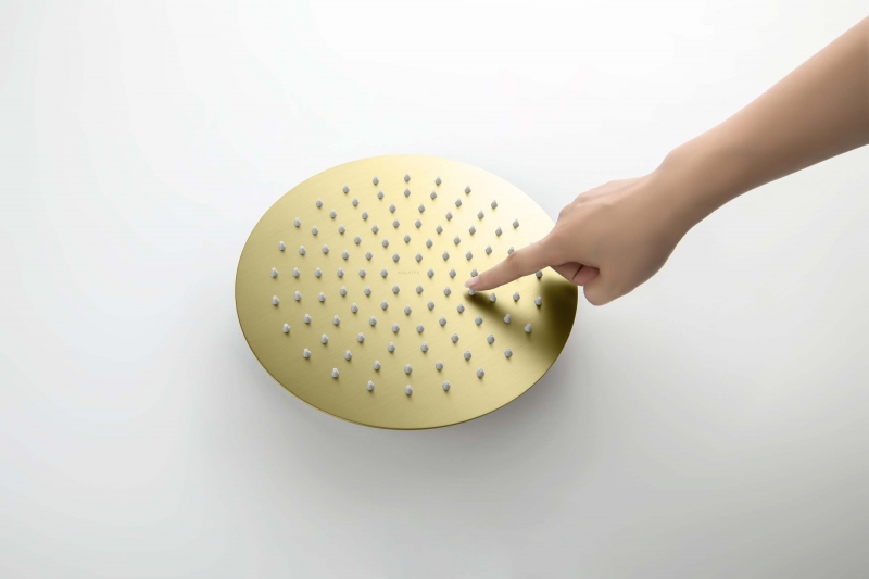 Set 4 в 1 душевой комплект AQUATEK шлиф.золото  Оберон