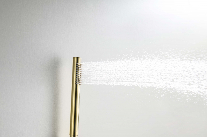 Set 4 в 1 душевой комплект AQUATEK шлиф.золото  Оберон