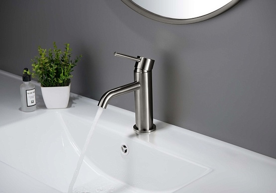 Смеситель для раковины AQUATEK Европа, без донного клапана, графит