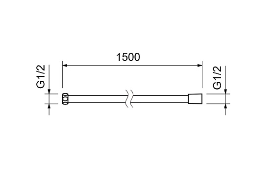 Шланг для душа 150 см нержавейка AQUATEK 
