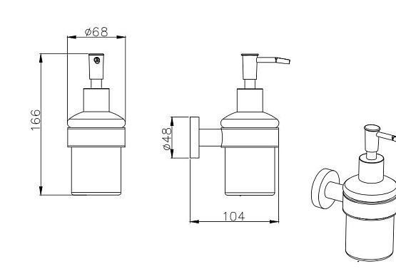 Дозатор AQUATEK ВЕГА графит