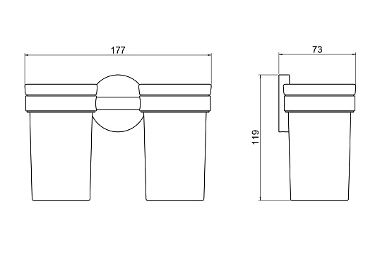 Стакан с держателем AQUATEK, Европа