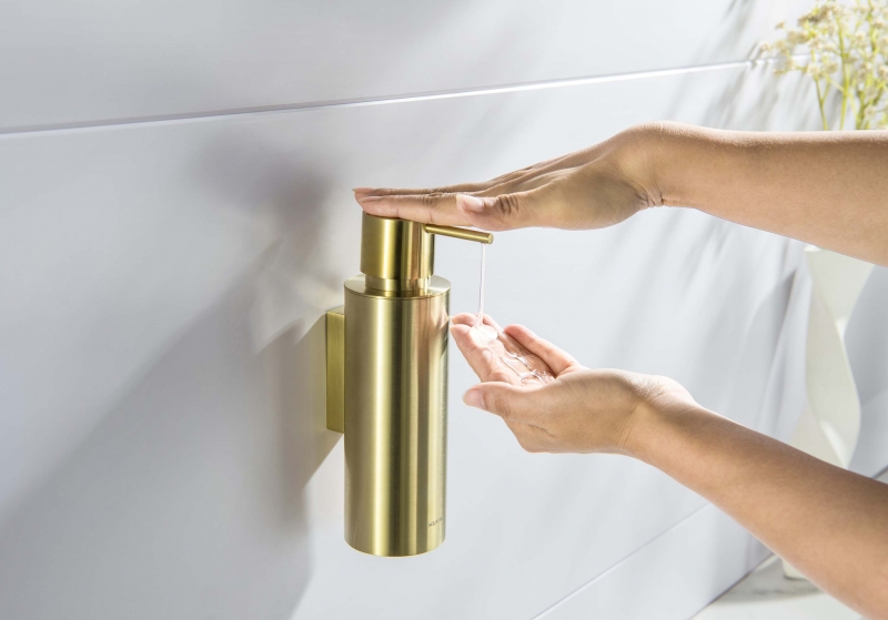 Дозатор AQUATEK шлиф.золото Оберон