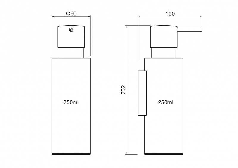 Дозатор AQUATEK шлиф.золото Оберон