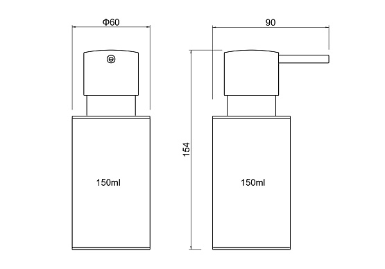 Дозатор настольный AQUATEK, матовый черный 