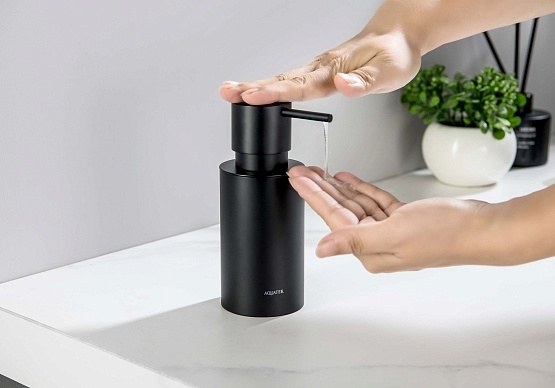 Дозатор настольный AQUATEK, матовый черный 