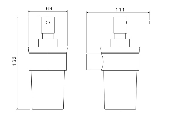Дозатор настенный AQUATEK Лира, хром