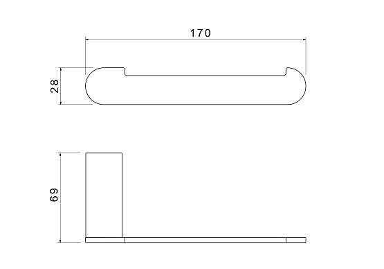 Бумагодержатель AQUATEK Лира