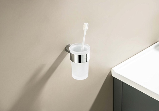 Стакан с держателем подвесной AQUATEK Лира, хром