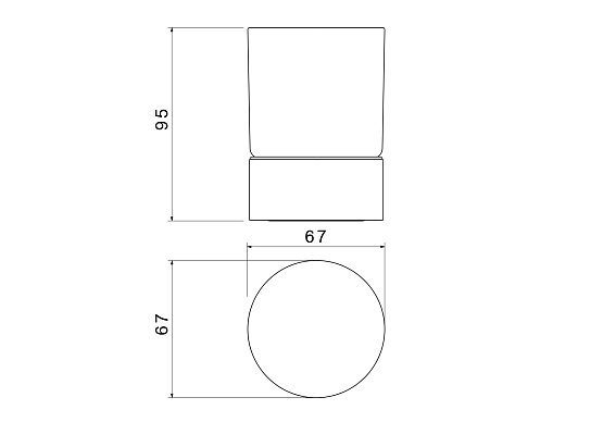 Стакан настольный AQUATEK Лира