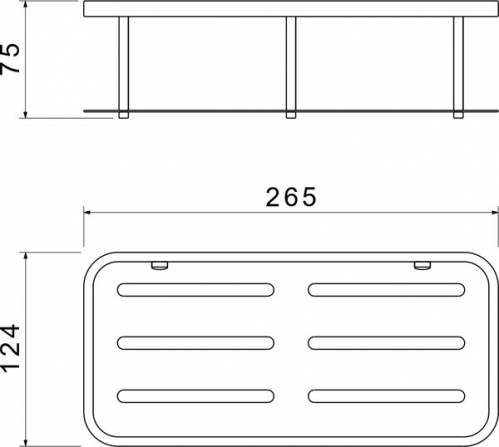 Полка для ванной AQUATEK графит