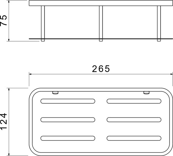 Полка для ванной AQUATEK графит